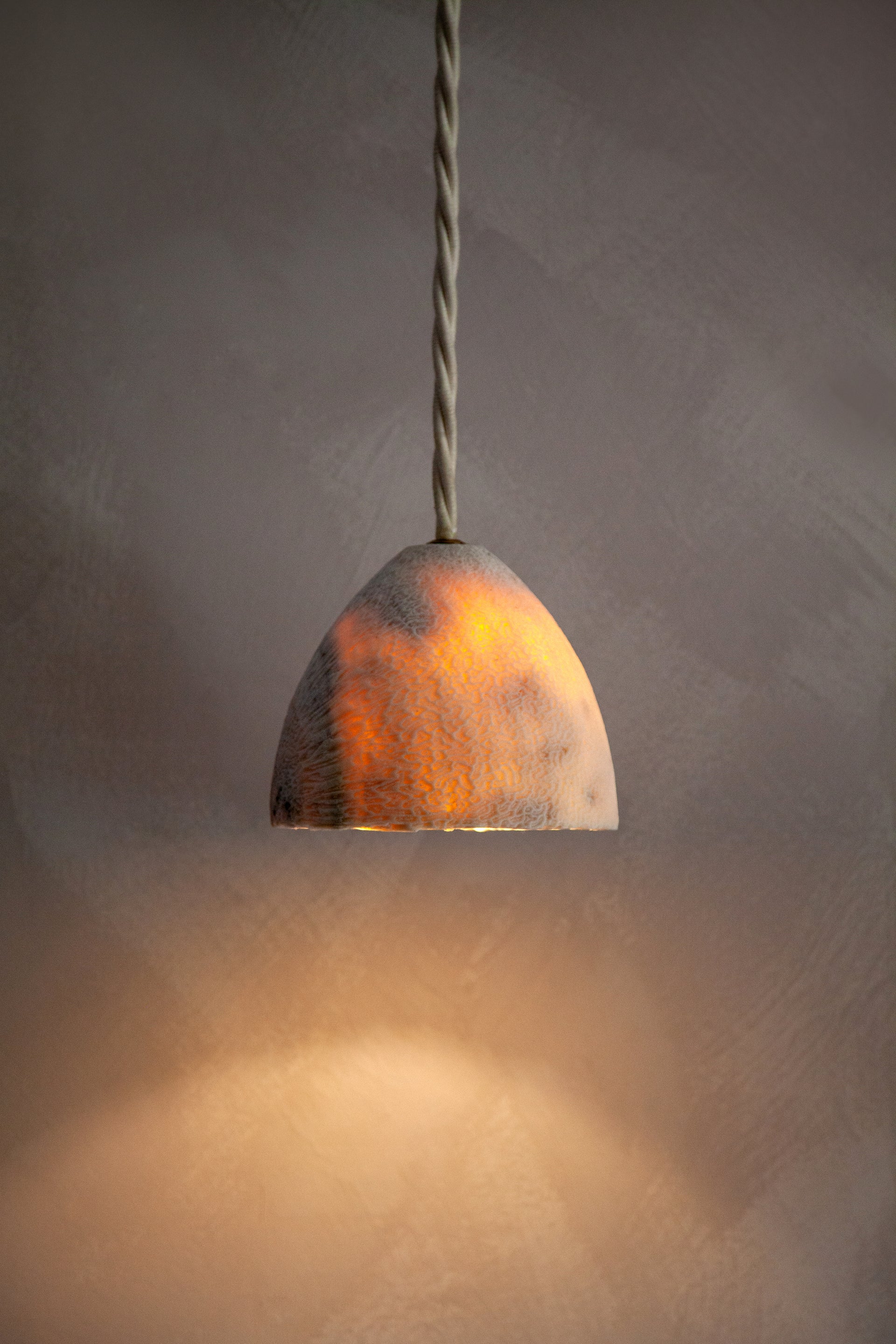 FOSSIL CORAL CONE Pendant