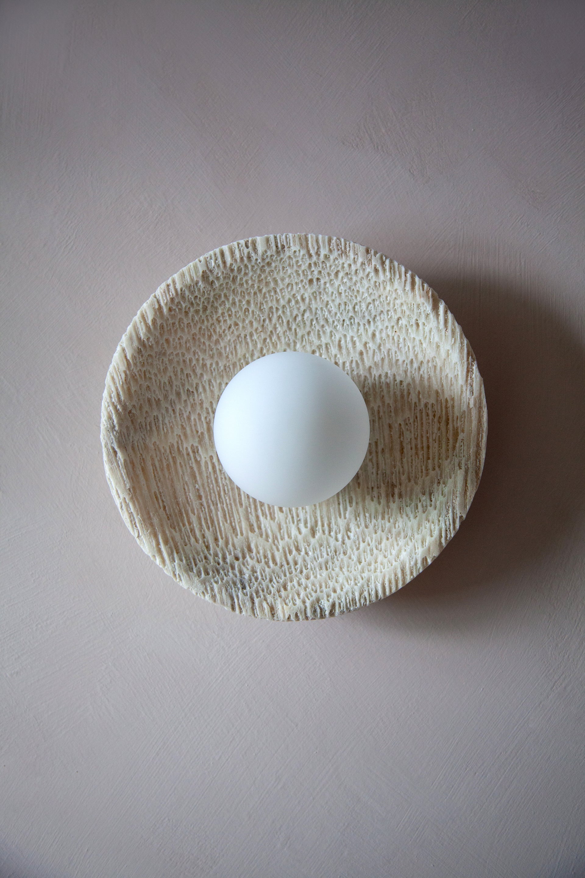 FOSSIL CORAL ORB Wall Light